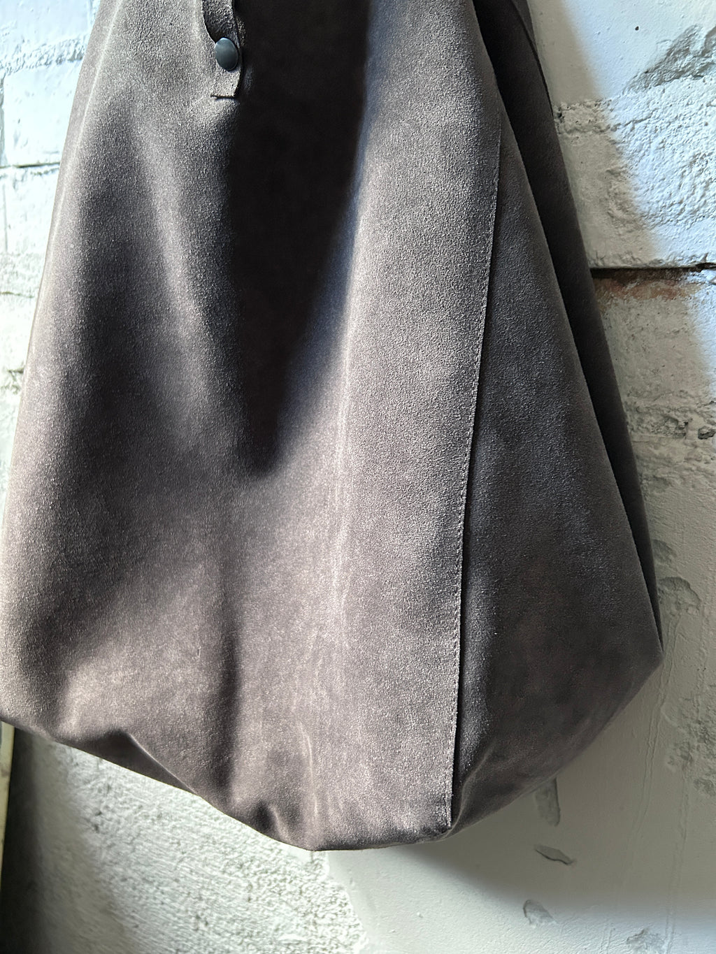 Slouch Large Real Suede Bag with Chunky Charm