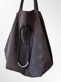 Slouch Large Real Suede Bag with Chunky Charm